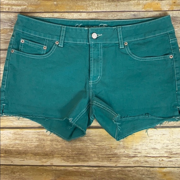 American Eagle Outfitters Pants - American Eagle Green Embroidered Shorts, Sz 12
